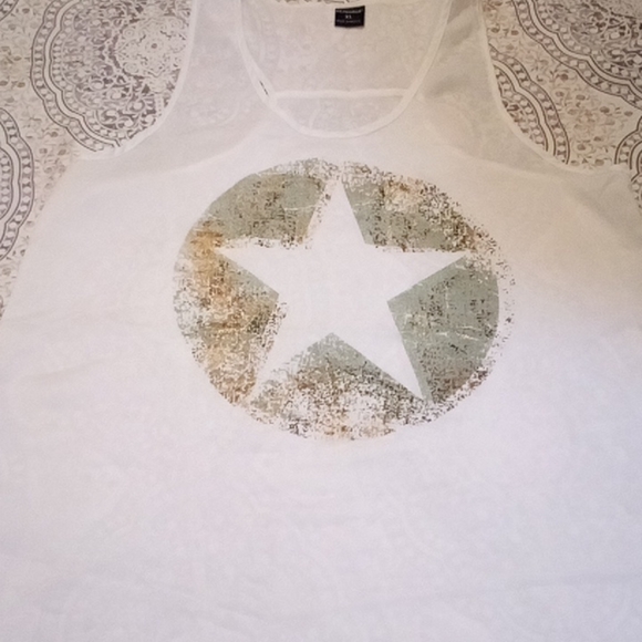 WHITE sheer sleeveless top - Picture 11 of 11